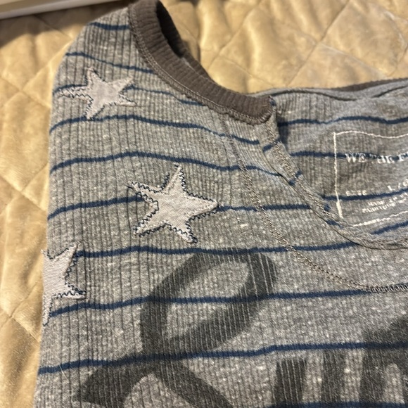 We the free ( free people) rubbed 3 quarter sleeve size large - Picture 5 of 6